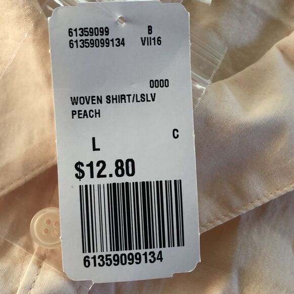 Forever 21 XX1 Women’s Button Down Blouse Peach Size Large NWT - Picture 11 of 14